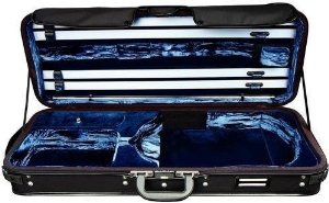 Gewa Strato de Luxe Oblong Viola Case, Black and Dark Blue